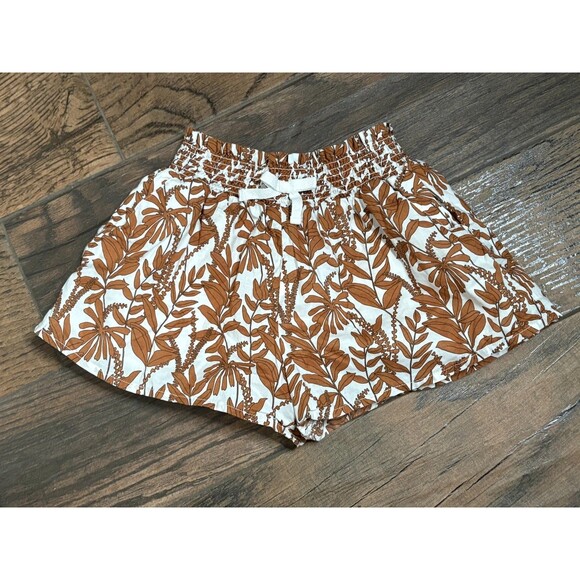 Janie & Jack Top Shorts Two Piece Matching Set Brown Floral Summer Tropical Sz 6 - Picture 8 of 11